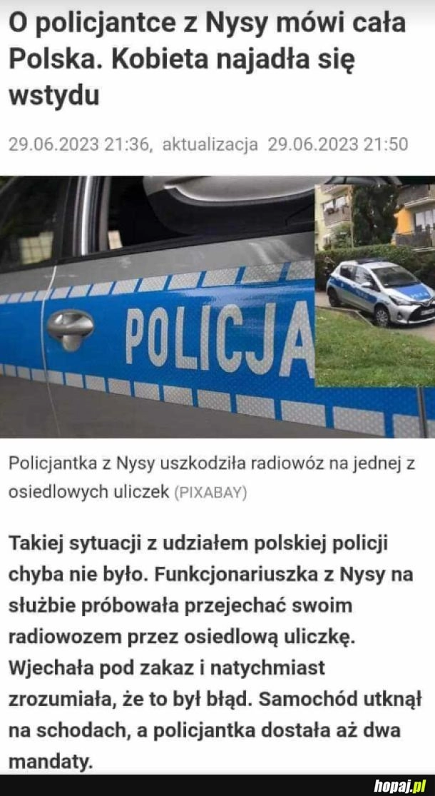 
    Policja jak zawsze w formie