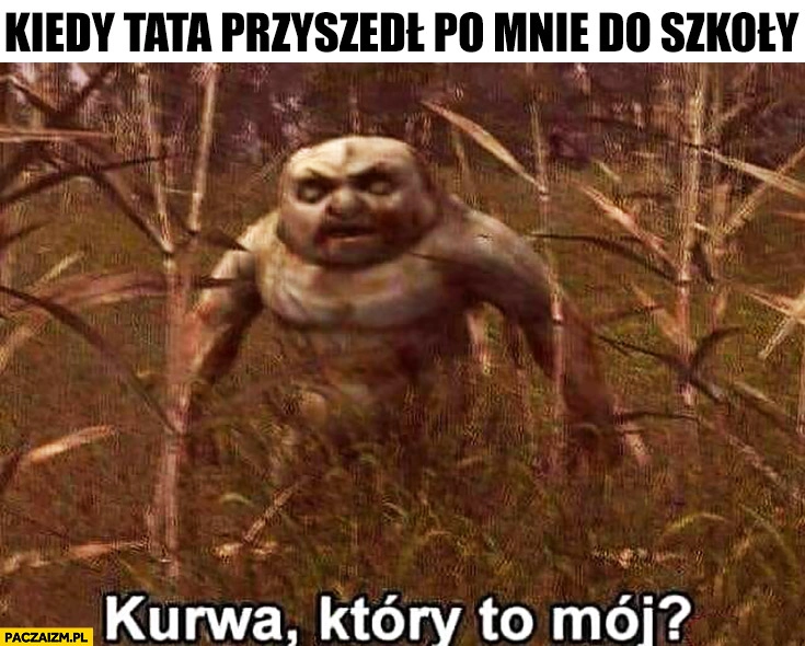
    Kiedy tata przyszedł po mnie do szkoły kurna który to mój