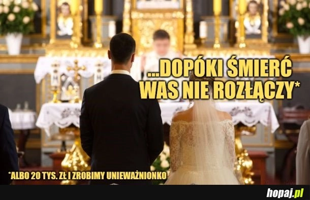 
    Po drugim unieważnieniu ślubu kościelnego dostaje się zniżkę.