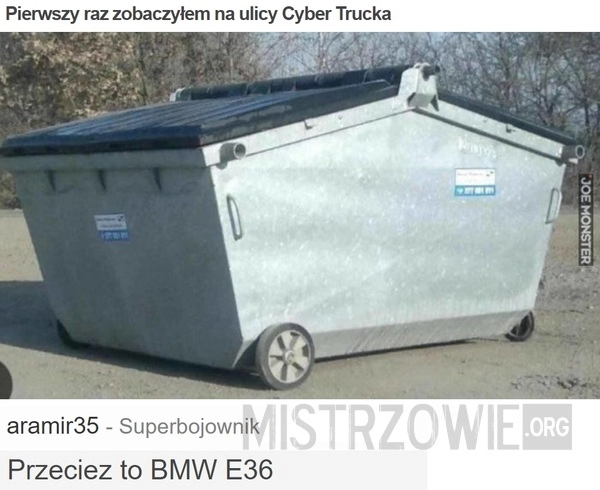 
    Pierwszy raz zobaczyłem na ulicy Cyber Trucka