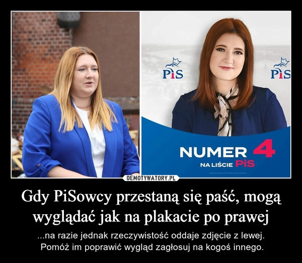 
    Gdy PiSowcy przestaną się paść, mogą wyglądać jak na plakacie po prawej