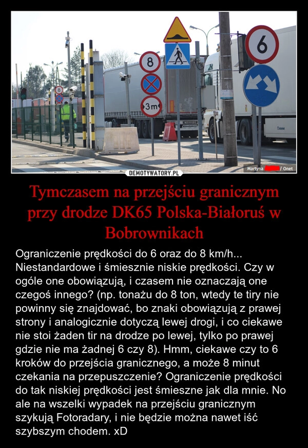 
    Tymczasem na przejściu granicznym przy drodze DK65 Polska-Białoruś w Bobrownikach