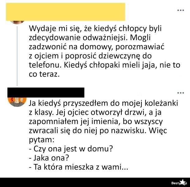 
    Chłopaki kiedyś i dziś 