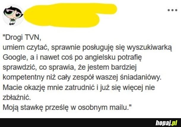 
    Żegnaj bezrobocie! Witaj medialna prostytucjo!