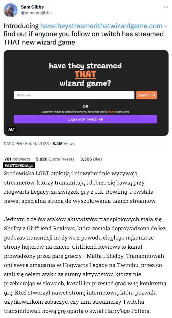 
    Środowiska LGBT atakują i niewybrednie wyzywają streamerów, którzy transmitują