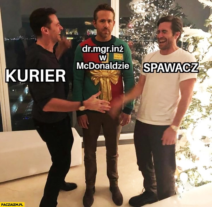 
    Kurier, spawacz vs dr mgr inż w McDonaldzie