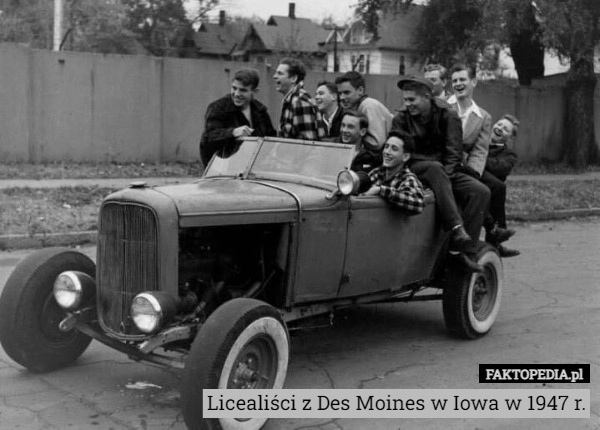 
    Licealiści z Des Moines w Iowa w 1947 r.