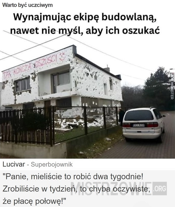 
    Warto być uczciwym