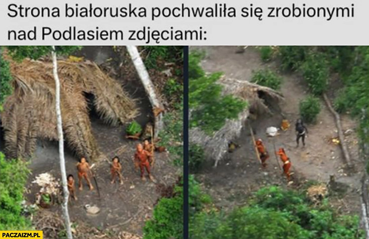 
    Strona białoruska pochwaliła się zrobionymi nad Podlasiem zdjęciami ludzie pierwotni