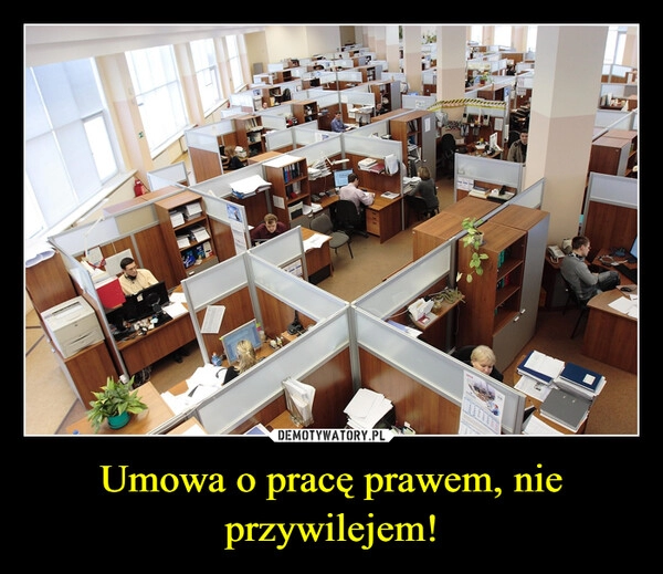 
    Umowa o pracę prawem, nie przywilejem!