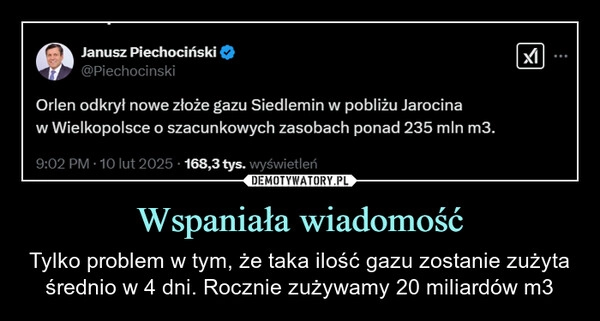 
    Wspaniała wiadomość