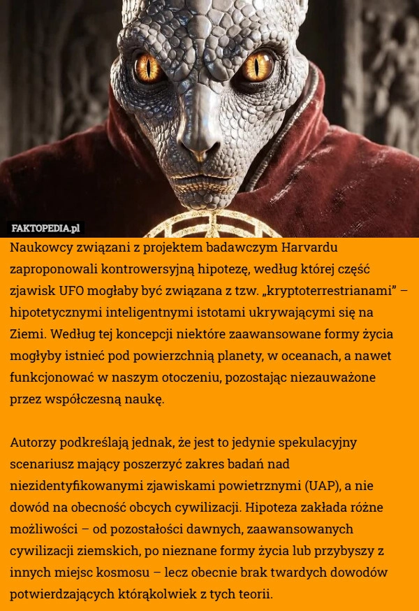 
    Naukowcy związani z projektem badawczym Harvardu zaproponowali kontrowersyjną