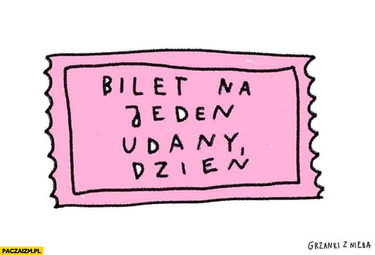 
    Bilet na jeden udany dzień