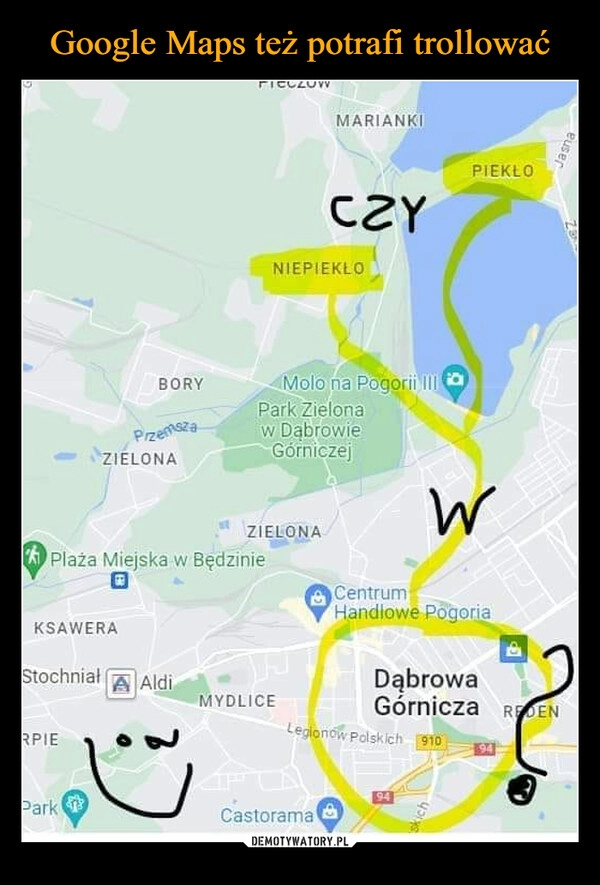 
    Google Maps też potrafi trollować