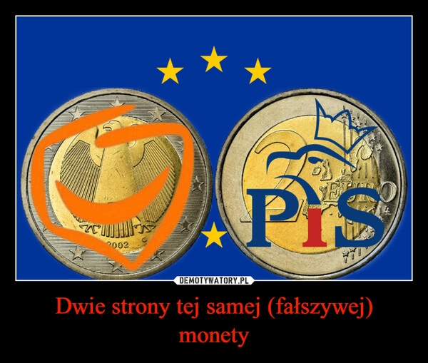 
    Dwie strony tej samej (fałszywej) monety