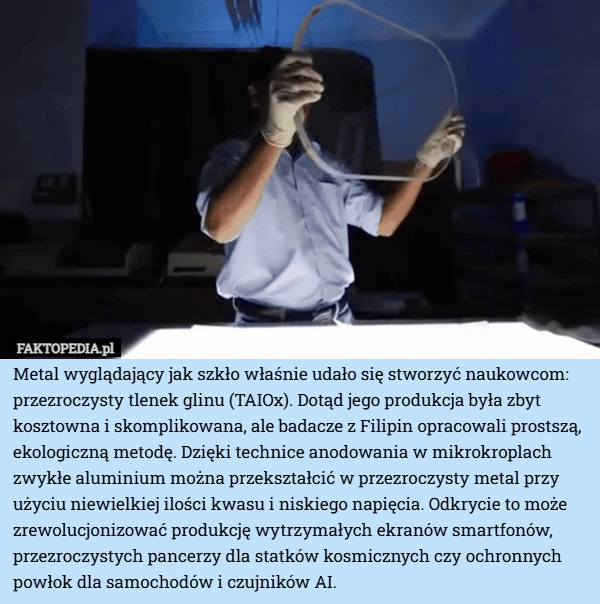 
    Metal wyglądający jak szkło właśnie udało się stworzyć naukowcom: przezroczysty