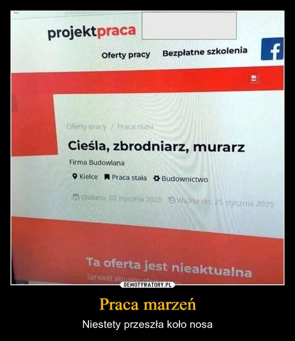 
    Praca marzeń