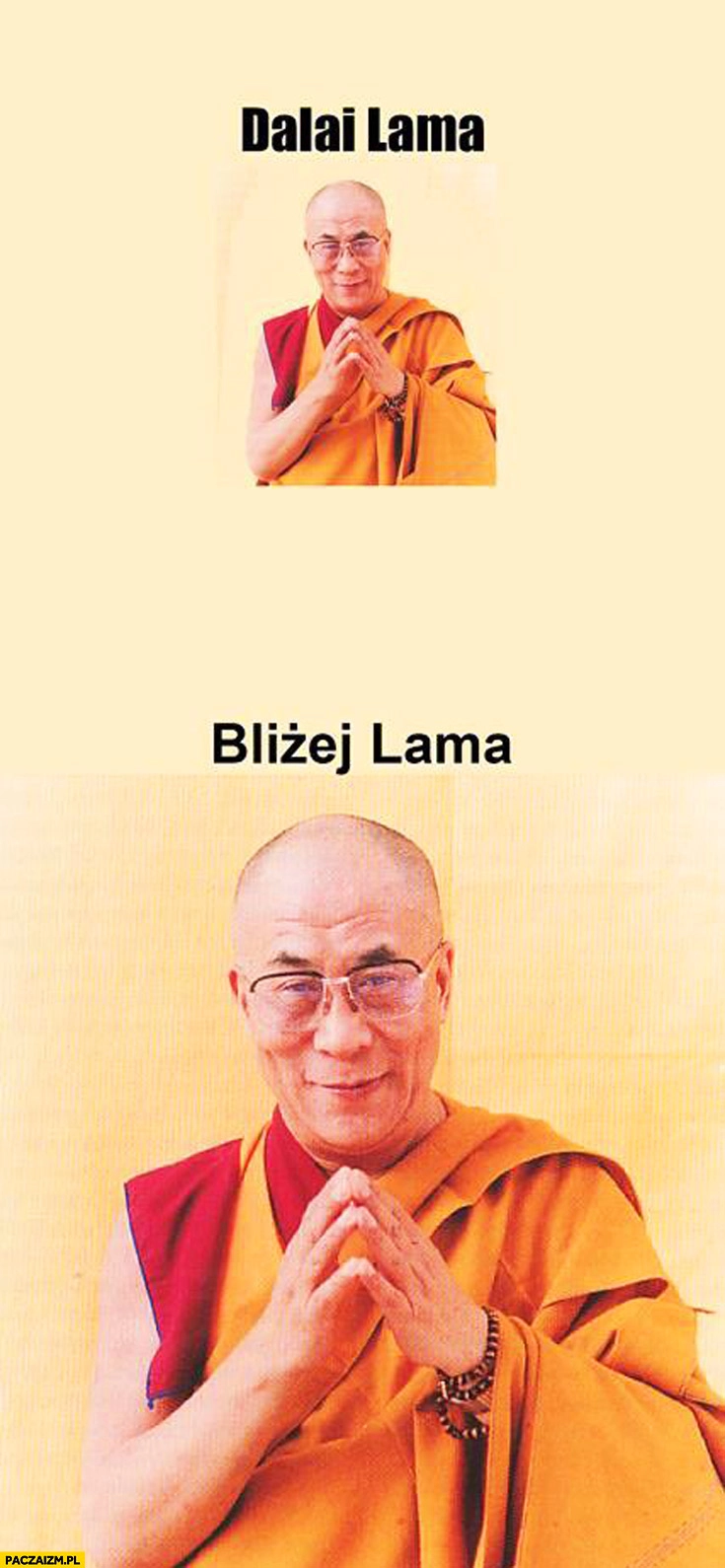 
    Dalai lama bliżej lama