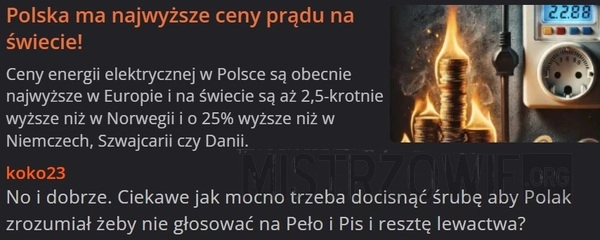 
    Cena prądu