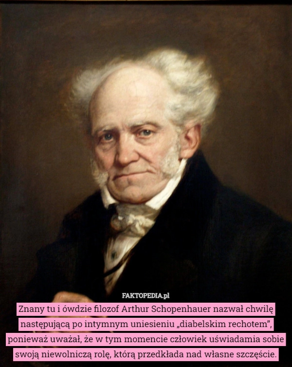 
    Znany tu i ówdzie filozof Arthur Schopenhauer nazwał chwilę następującą