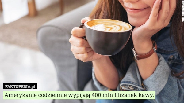 
    
			Amerykanie codziennie wypijają 400 mln filiżanek kawy.					