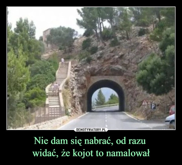 
    Nie dam się nabrać, od razu 
widać, że kojot to namalował