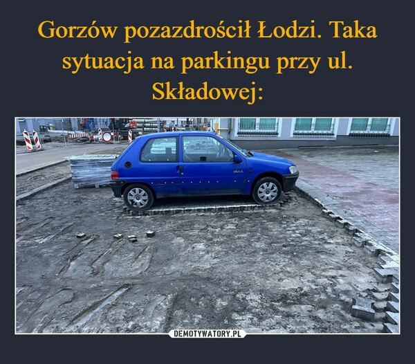 
    Gorzów pozazdrościł Łodzi. Taka sytuacja na parkingu przy ul. Składowej: