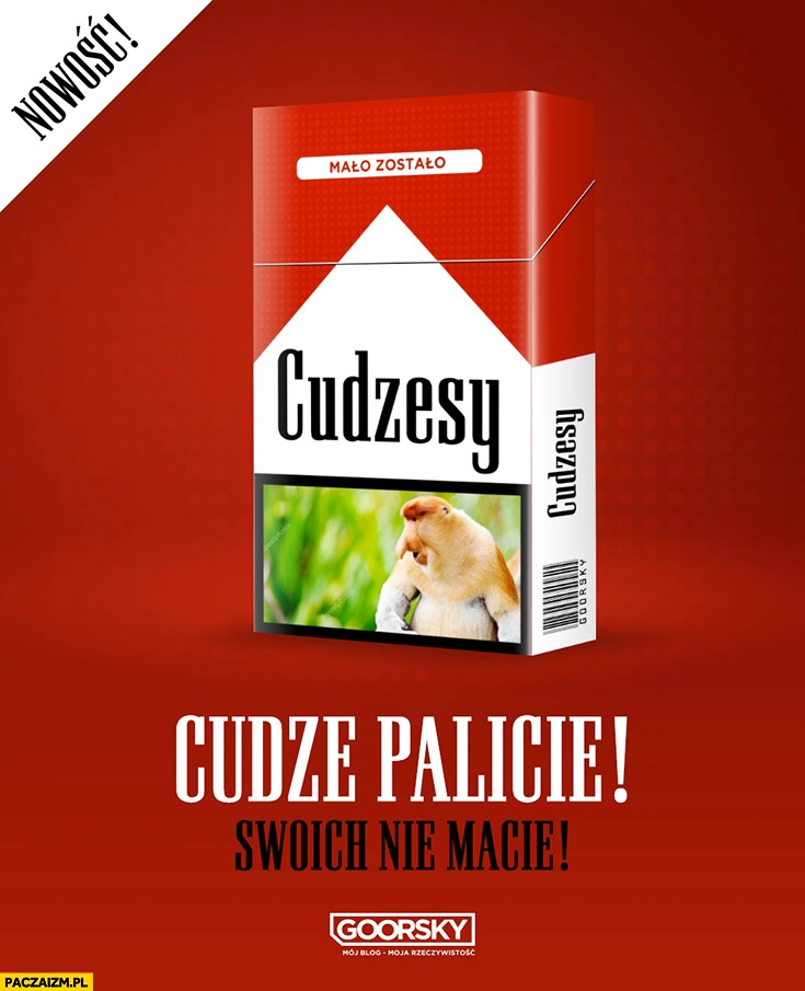 
    Cudzesy papierosy cudze palicie, swoich nie macie. Typowy Polak nosacz goorsky