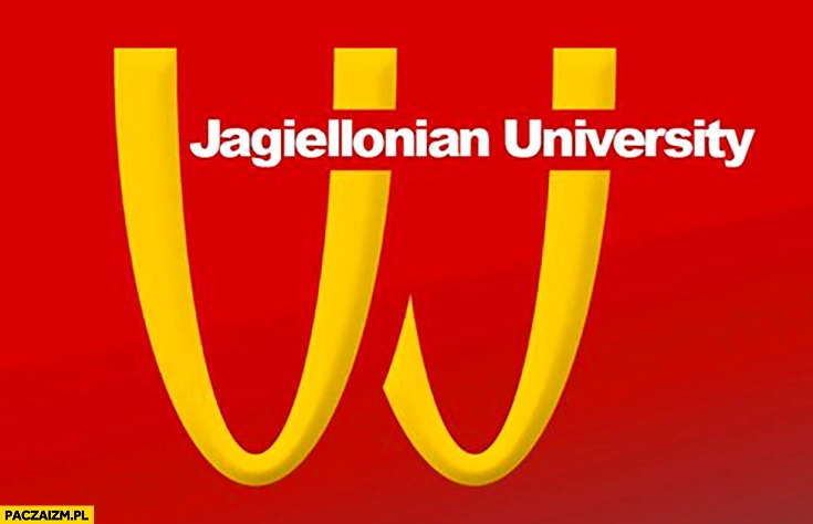 
    Uniwersytet Jagielloński logo przeróbka McDonald’s