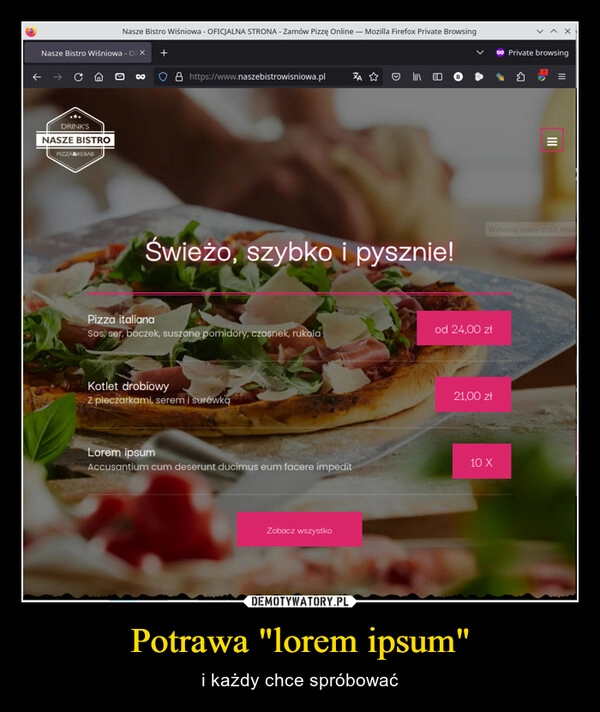 
    Potrawa "lorem ipsum"