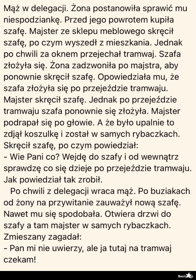 
    Niespodzianka dla męża 