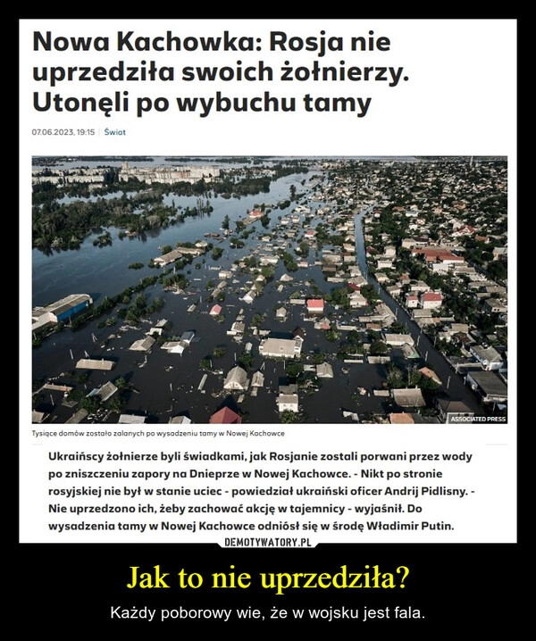 
    Jak to nie uprzedziła?