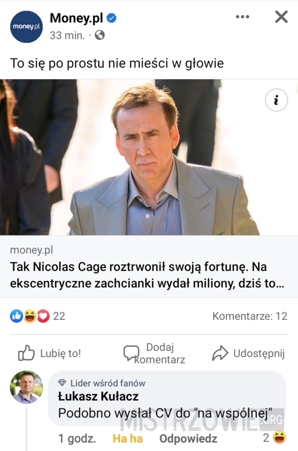 
    Cage szuka wakatów