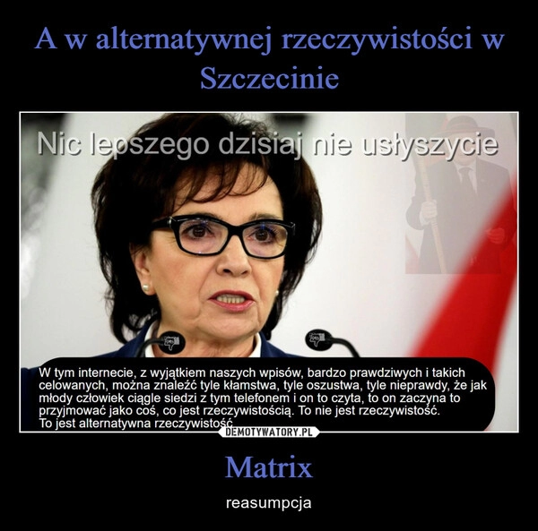 
    A w alternatywnej rzeczywistości w Szczecinie Matrix