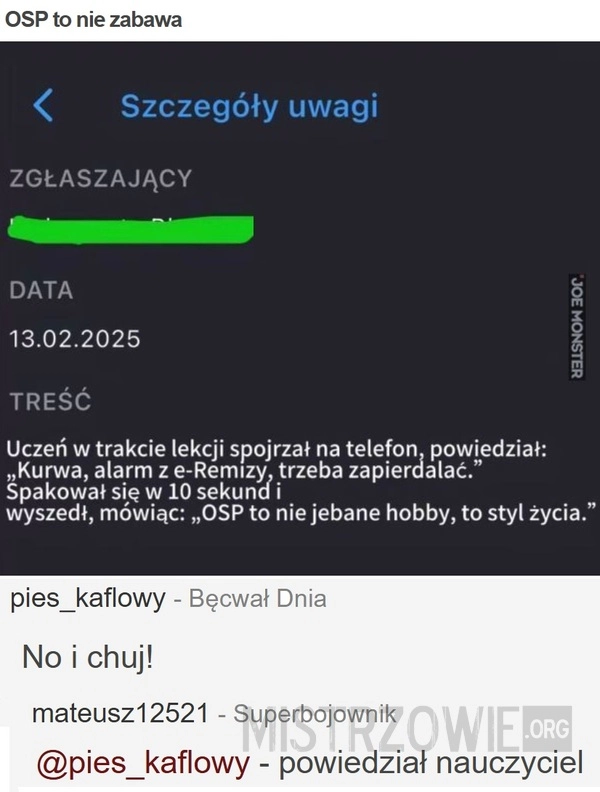 
    OSP to nie zabawa