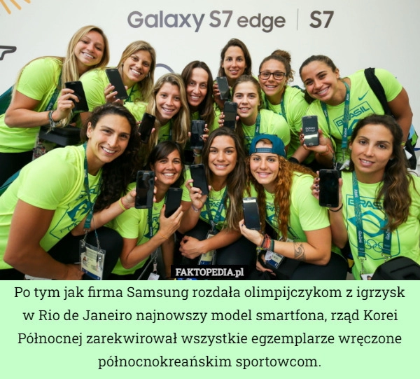 
    Po tym jak firma Samsung rozdała olimpijczykom z igrzysk w Rio de Janeiro