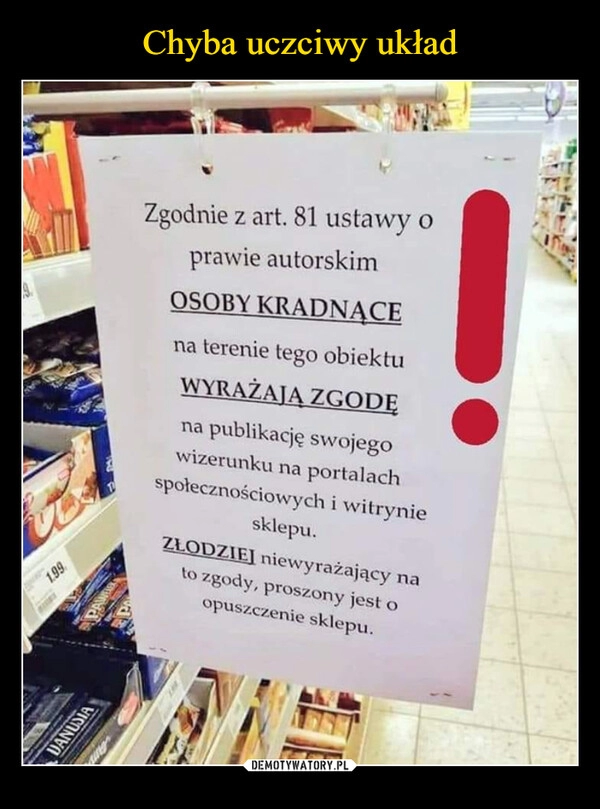 
    Chyba uczciwy układ