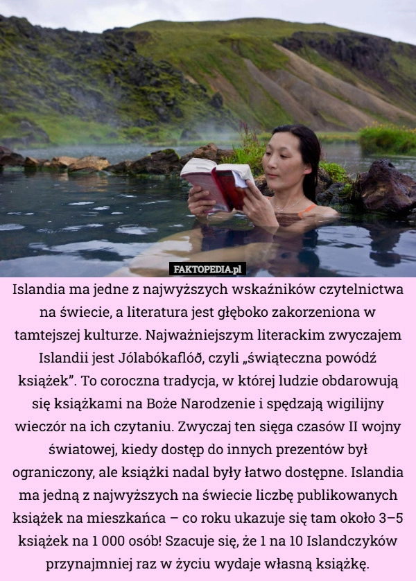 
    Islandia ma jedne z najwyższych wskaźników czytelnictwa na świecie, a literatura