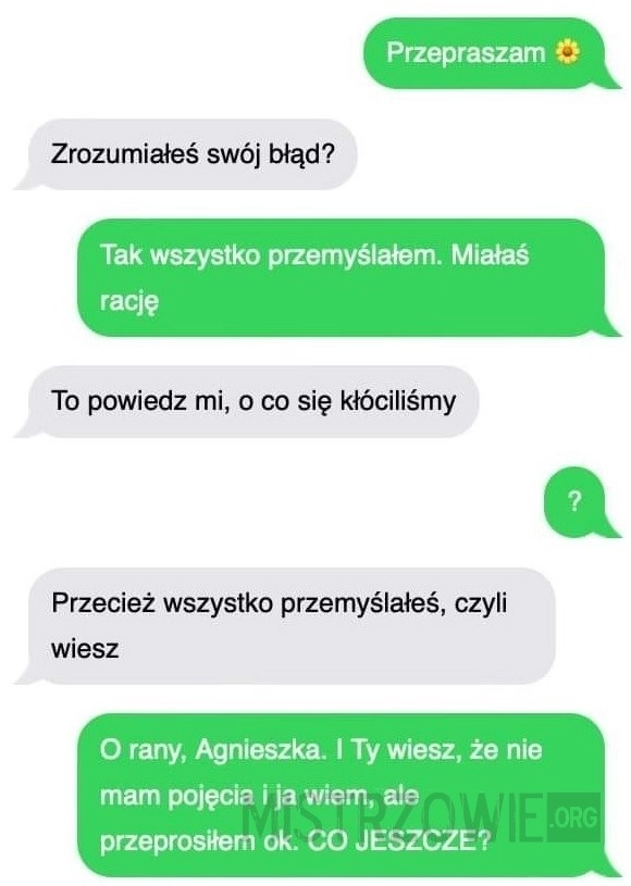 
    Przeprosiny