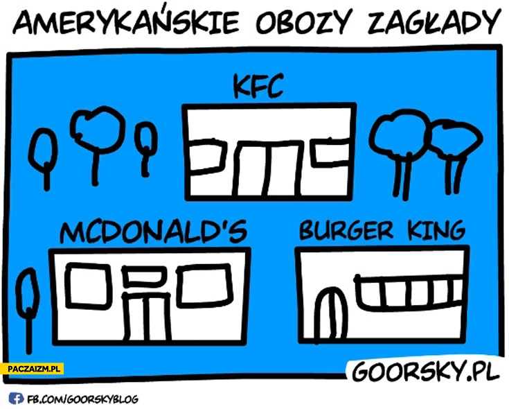 
    Amerykańskie obozy zagłady KFC McDonald’s Burger King