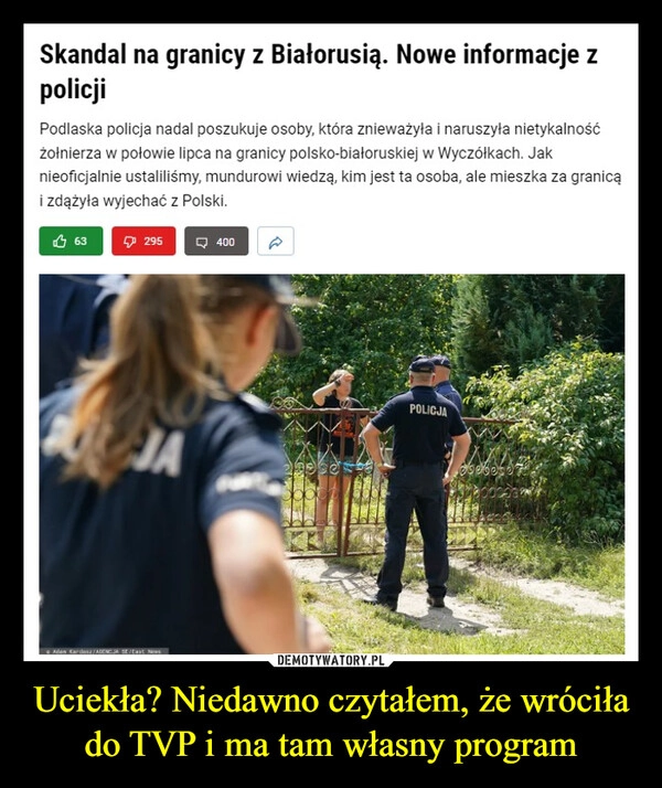 
    Uciekła? Niedawno czytałem, że wróciła do TVP i ma tam własny program