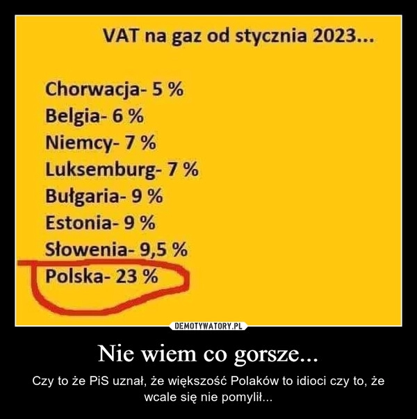 
    Nie wiem co gorsze...