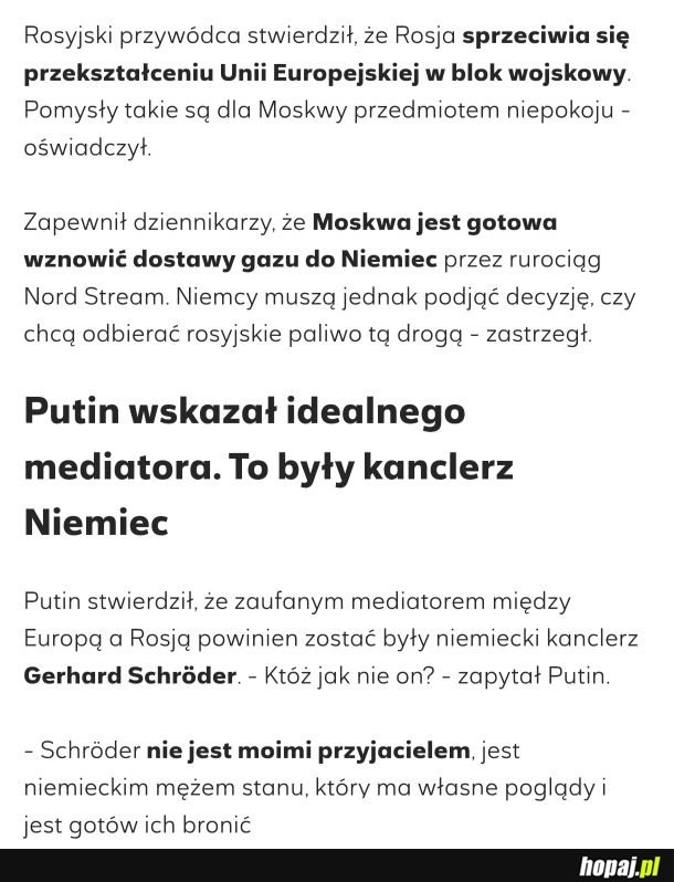 
    Poezja... To od kiedy znowu pompujemy € w tą nową, pokojową, inną Rosję