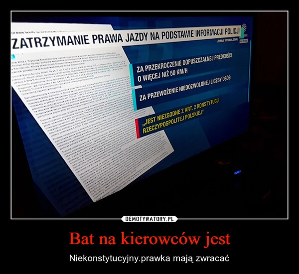 
    
Bat na kierowców jest 