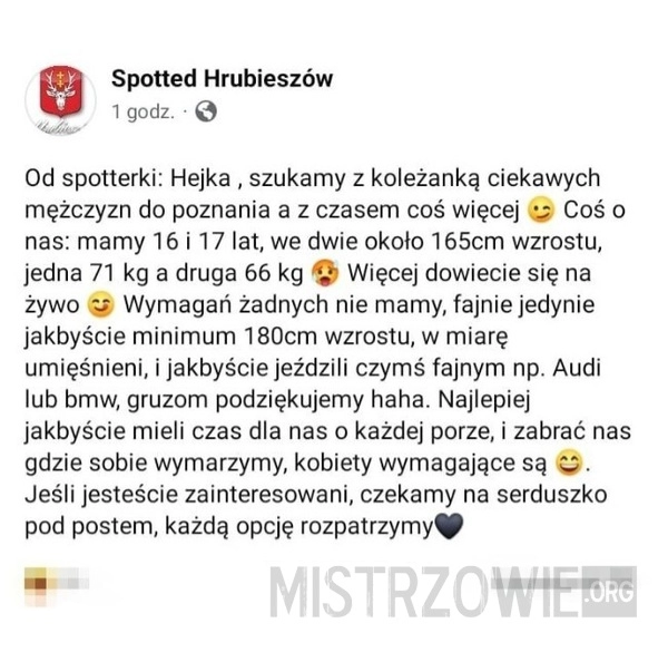 
    Dziewczyny bez wymagań