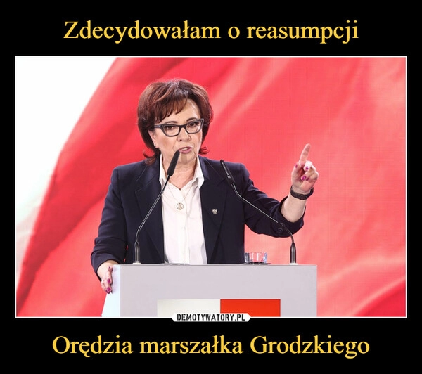 
    Zdecydowałam o reasumpcji Orędzia marszałka Grodzkiego