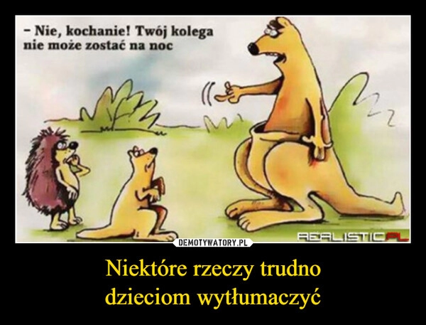 
    Niektóre rzeczy trudno
dzieciom wytłumaczyć