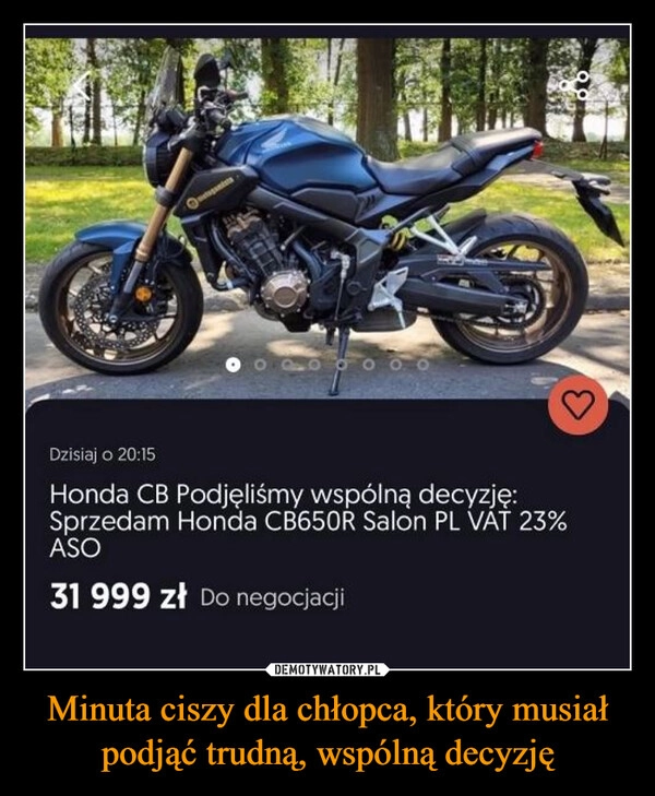 
    Minuta ciszy dla chłopca, który musiał podjąć trudną, wspólną decyzję