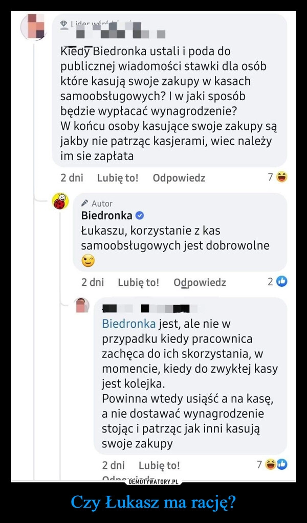 
    Czy Łukasz ma rację?