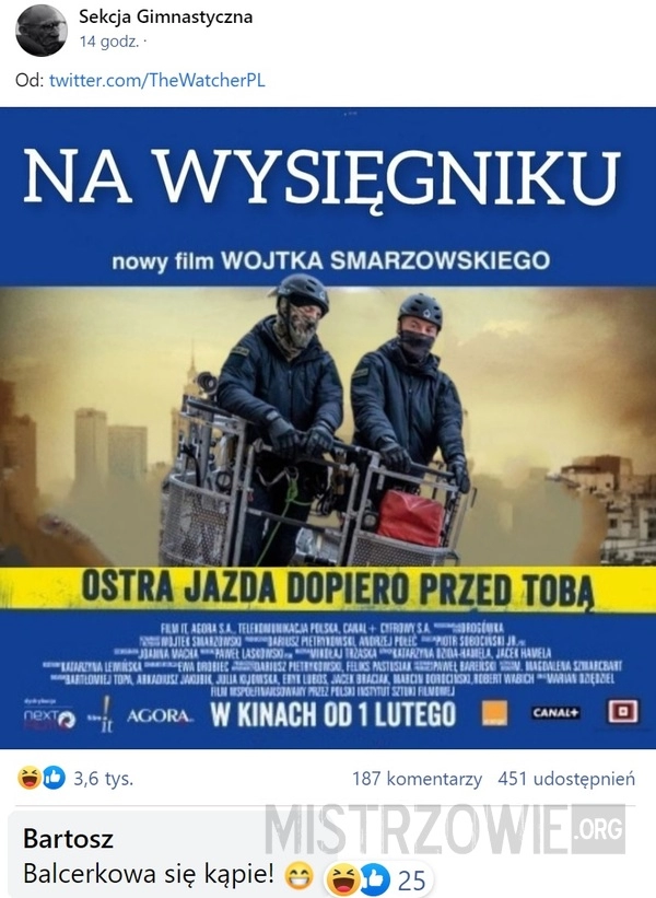 
    Na wysięgniku